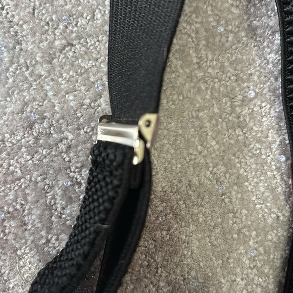 Decalen suspenders made in Poland black and camel leather chrome buckles stretch - Picture 5 of 6